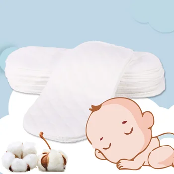 6 Kos Otroške Pleničke za enkratno uporabo Baby Dojenčka Novorojenčka Krpo Okolju prijaznih Plenic Nappy Obloge Vstavite 3 Plasti Bombaža, vroče prodaje