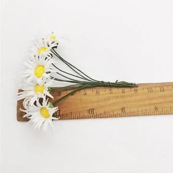 10pcs/veliko Mini Svile Daisy Umetno Cvetje Šopek Multicolor Scrapbooking Cvet rože DIY Žogo Stamen Poroka Dekoracija