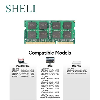 SHELI 8GB PC3-12800 DDR3 1600MHz SODIMM Pomnilnik RAM za APPLE MacBook Pro iMac in Mac Mini