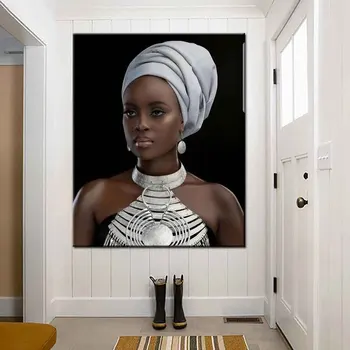Seksi Afriške Umetnosti Črna in bela Ženska Polno Kvadratni Krog Diamond Slikarstvo Diamond Vezenje Mozaik Navzkrižno Šiv Kompleti Doma Dekor
