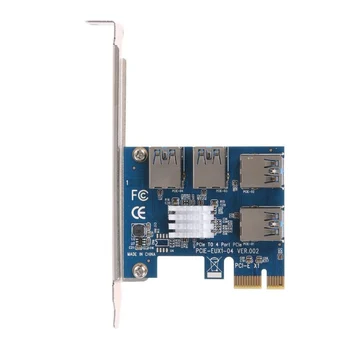 PCI-E, da USB Adapter 1 Obrnite 4 PCI-Express Slot, 1x do 16x USB 3.0 Rudarstvo Posebne Riser Card PCIe Pretvornik za BTC Dodatki