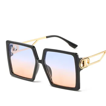 Moda za Ženske sončna Očala 2021 Trend Oversize Priljubljena Kvadratnih Sunglass Ženski Vintage Retro sončna Očala Za Ženske Gradient UV400