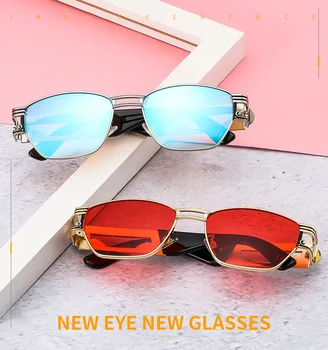 Luksuzni Brand Design Retro Moda Sončna Osebnost Kovinski Trend Punk Prelivi Odtenki sončna Očala UV400 Oculos De Sol