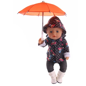 Barva Dežniki Fit 18 Inch Ameriške Lutke In 43 cm Realne Silikonski Dojenček Rodi Deklica Doll Obleke, Pribor, Igrače,