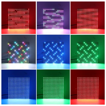 WS2812B WS2812 RGB LED Digitalni Individualno Prilagodljiv Prostor Plošča Svetlobe šahovnica z 8 × 8 16x16 8x32 Pixel Matrični Zaslon 5