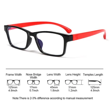 1PC kvadratnih anti-modra očala otrok mehko okvir očala ultralahkih silikonski okvir očal za otroke skrb za vid očala