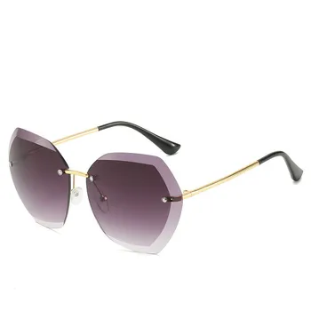 2021 Moda Rimless Pilotni sončna Očala Ženske blagovne Znamke Design Retro Vintage Rezanje Objektiv Gradient sončna Očala Ženski UV400