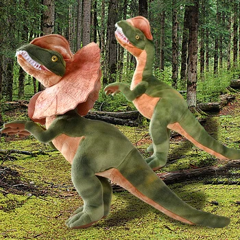 2pcs Jurassic Park, Dilophosaurus Dinozaver Plišastih Igrač Dvojno Čopasti Kuščar Slika Plišaste Igrače Otroci Darilo za Otroke Dropshipping