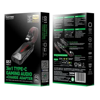 GS1 USB C Adapter 3 v 1 Tip-C do 3,5 mm, QC Hitro Polnjenje Mobilnega Telefona Igra, zvočna Kartica Audio Kabel