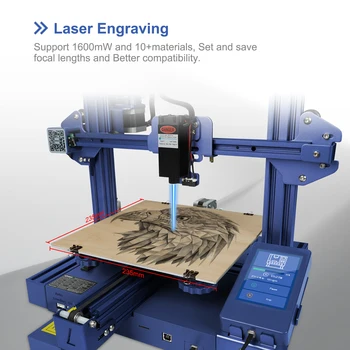 LOTMAXX SHARK V2 3D Tiskalnik, 2021 Nadgradnjo FDM 3D Tiskalnik, ki z Lasersko Graviranje & Dual-Barvno Tiskanje Samodejno Izravnavanje 3 v 1