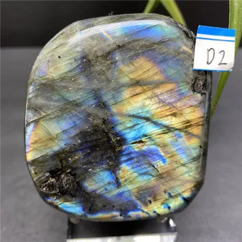 Naravni kremen kristalno modro svetlobo Labradorite mineralnih vzorcu energije kamen zdravljenja + kovinski gradbeni oder