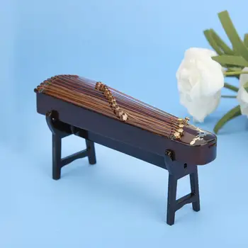 Miniaturni Guzheng Model Replika Stojalo Primeru Mini Zither Mini Glasbeni Instrument Okraski Kitajska Tradicionalna Darila