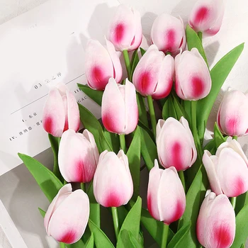 Tulipani Umetne Rože Za Stranke, Poročna Dekoracija, Cvetje Pravi Dotik Tulipe Cvetje Ponaredek Cvetje Božič Dom Vrt Dekor