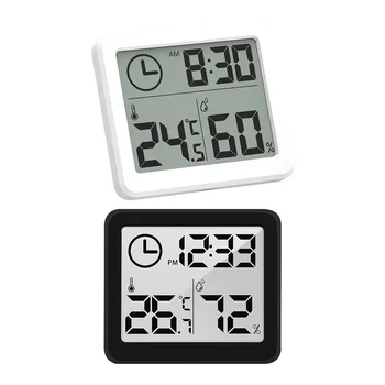 Večfunkcijsko Termometer, Higrometer Merilnik Termometer, Higrometer za Merjenje Merilnik LCD Čas Namizje namizne Ure
