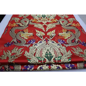 C620 Kitajski Slog Velik Zmaj Jacquardske Svile Brocade Tkanine Kitajski Poročno Obleko Tkanine Budizem Oblačila Kitajski Domačega Tekstilnega
