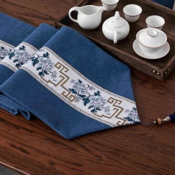 Novi Kitajski Namizni Tekač Zen Mizo Čaj Aparat Za Namizni Dekor Dolg Trak Tkanine Sodobno Minimalistično Čaj Krpo Mizo Dekoracijo