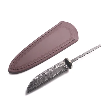 Swayboo Damask Jekla naravnost nož fiksno rezilo diy polizdelkov ročni nož za kovanje damasta kampiranje nož Z Usnjenim
