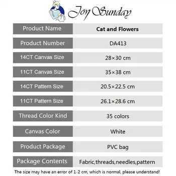 Veselje nedeljo Mačka in Cvetje Slike Šteje Kitajski Navzkrižno Šiv Natisnjeni Kompleti Navzkrižno stitch Platnu, Vezenje Nastavite Needlework