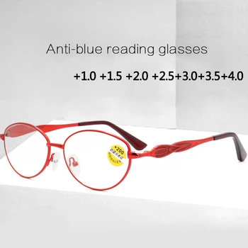 Elbru Retro Obravnavi Očala za Ženske, Moške Anti-Modra Svetloba Daljnovidnost Očala Unisex Prenosni Presbyopia Očala +1.00~+4.00