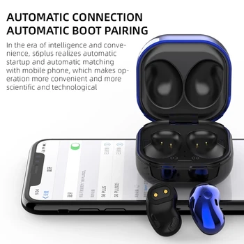 S6 Plus Brezžične Slušalke Bluetooth Slušalke Ura Digitalni Prikaz ročaji očal Za Huawei Iphone NASPROTNEGA Xiaomi Glasbo, Slušalke TWS